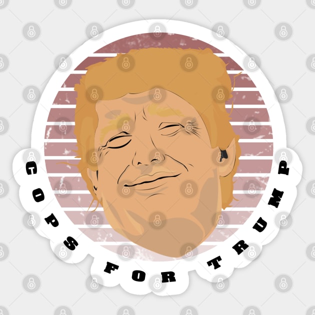 cops for trump Sticker by BaronBoutiquesStore